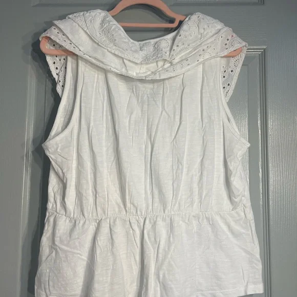 Anthropologie Porridge Jodi Ruffled Eyelet Top NWT Size XL - Picture 5 of 9